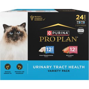 Purina Pro Plan Focus Urinary Tract Health Seafood Favorites Variety Pack Canned Cat Food, 3-oz can, case of 24