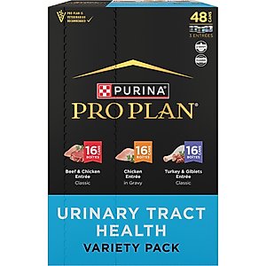 Purina Pro Plan Urinary Tract Health Variety Pack Canned Cat Food, 3-oz can, case of 48