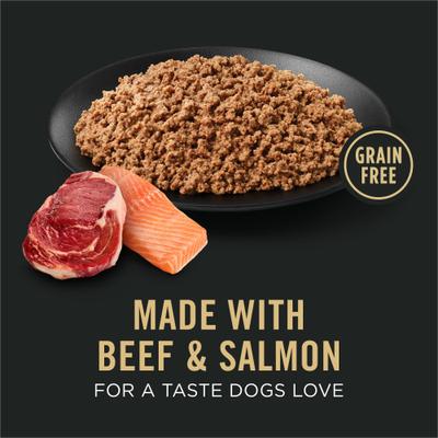 Show full view: Purina Pro Plan Savor Classic Beef & Salmon Entree Grain-Free Canned Dog Food, 13-oz, case of 12 slide 5 of 12