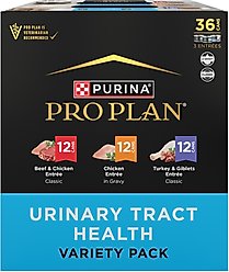 Purina Pro Plan Urinary Tract Health Variety Pack Canned Cat Food, 3-oz can, case of 36