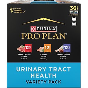 Purina Pro Plan Urinary Tract Health Variety Pack Canned Cat Food, 3-oz can, case of 36
