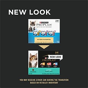 Purina Pro Plan Focus Kitten Favorites Variety Pack Canned Cat Food, 3-oz can, case of 24