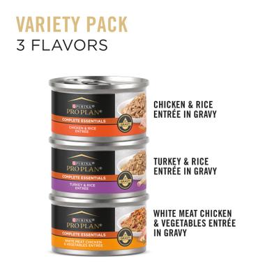 Show full view: Purina Pro Plan Chicken & Turkey Favorites Variety Pack Canned Cat Food, 3-oz, case of 24 slide 6 of 13
