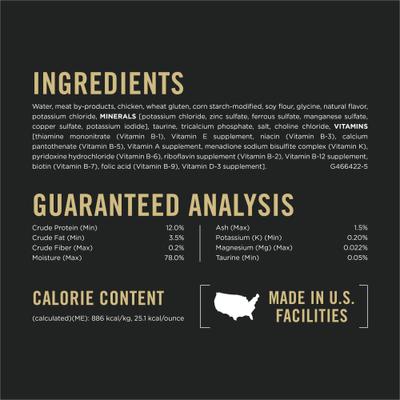 Show full view: Purina Pro Plan Urinary Tract Health Adult Chicken Entree in Gravy Canned Cat Food, 5.5-oz can, case of 24 slide 7 of 12