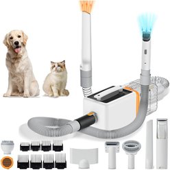 PXZEE 7-in-1 Dog & Cat Grooming Kit, White