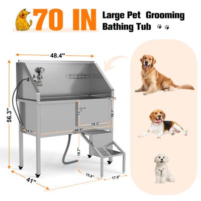 Show full view: Coziwow Dog Bathing & Washing Station, Silver, 48-in slide 7 of 8