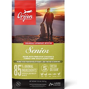 ORIJEN Senior Grain-Free High-Protein Dry Dog Food, 23.5-lb bag