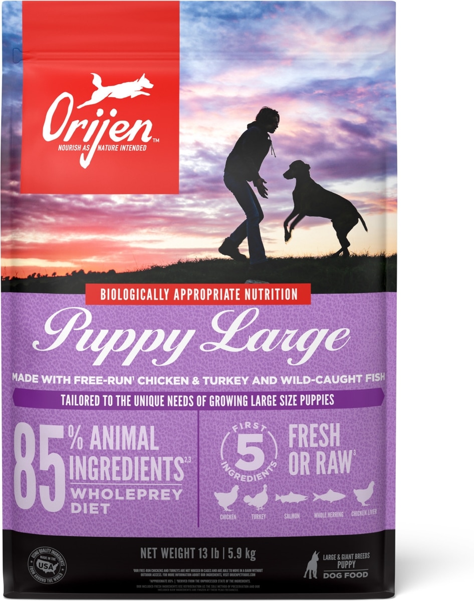 ORIJEN Puppy Large Grain-Free High-Protein Dry Dog Food, 13-lb bag
