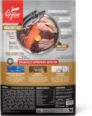 Show full view: ORIJEN Puppy Grain-Free High-Protein Dry Dog Food, 13-lb bag slide 3 of 14