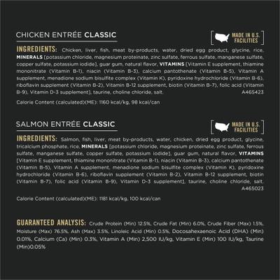 Show full view: Purina Pro Plan Vital Systems Chicken & Salmon Entrée Variety Pack 4-in-1 Muscles, Brain, Immune & Bone Wet Kitten Food, 3-oz can, case of 24 slide 7 of 12