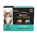 Purina Pro Plan Grain-Free Chicken & Liver & Ocean Whitefish & Salmon Variety Pack Wet Kitten Food, 3.5-oz can, case of 24