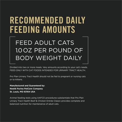 Show full view: Purina Pro Plan Focus Urinary Tract Health Formula Beef & Chicken Entree Pate Canned Cat Food, 3-oz, case of 24 slide 10 of 12