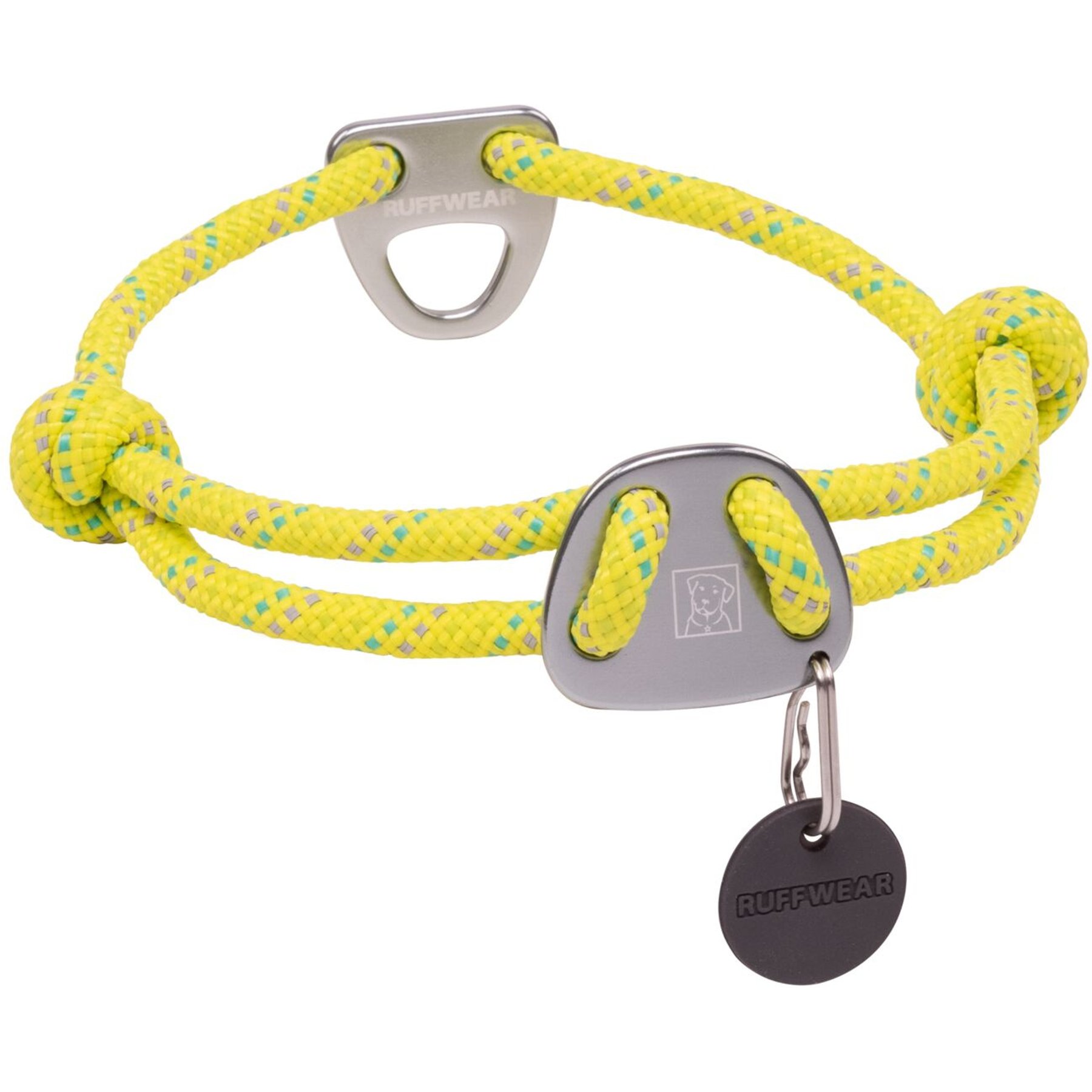 Ruffwear Knot-a-Collar Climbing Rope Dog Collar, Lichen Green, 20 to 26-in neck, 1/3-in wide