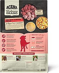 ACANA Red Meat & Grains Beef Pork & Lamb Wholesome Grains Dry Dog Food, 4-lb bag slide 2 of 9