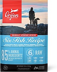 ORIJEN Six Fish Grain-Free Poultry Free High-Protein Dry Dog Food, 13-lb bag