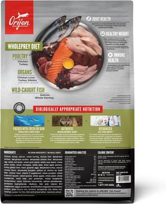 Show full view: ORIJEN Senior Grain-Free High-Protein Dry Dog Food, 4.5-lb bag slide 3 of 14