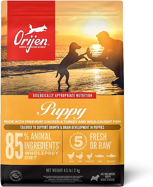 Show full view: ORIJEN Puppy Grain-Free High-Protein Dry Dog Food, 4.5-lb bag slide 1 of 14