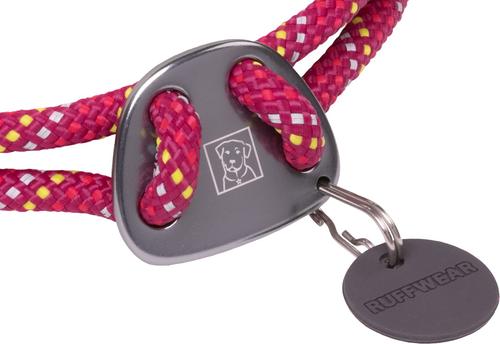 Show full view: Ruffwear Knot-a-Collar Climbing Rope Dog Collar, Hibiscus Pink, 20 to 26-in neck, 1/3-in wide slide 2 of 4