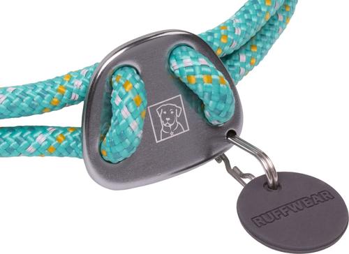 Show full view: Ruffwear Knot-a-Collar Climbing Rope Dog Collar, Aurora Teal, 20 to 26-in neck, 1/3-in wide slide 2 of 4
