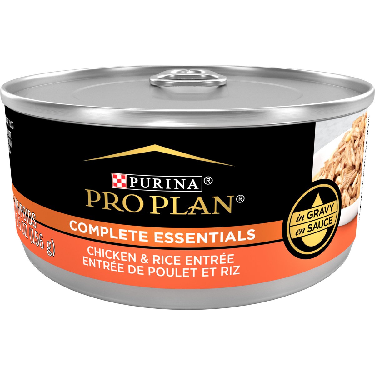 Purina Pro Plan Adult Chicken & Rice Entree in Gravy Canned Cat Food, 5.5-oz can, case of 24
