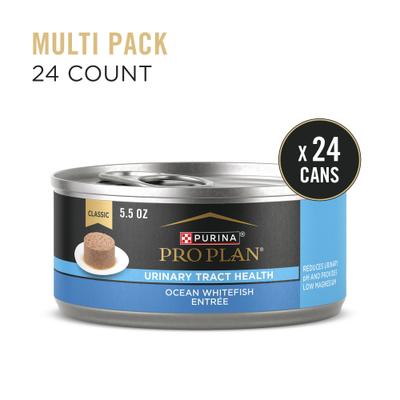 Show full view: Purina Pro Plan Focus Adult Classic Urinary Tract Health Formula Ocean Whitefish Entree Canned Cat Food, 5.5-oz, case of 24 slide 3 of 12
