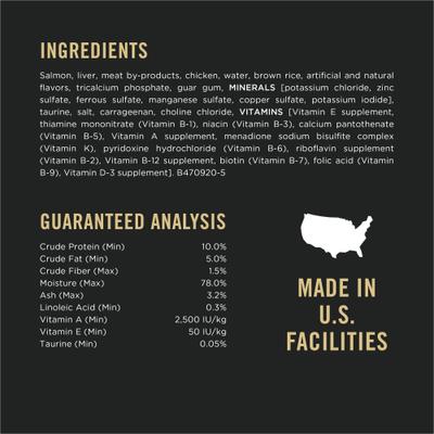 Show full view: Purina Pro Plan Complete Essentials Adult Salmon & Brown Rice Entree Classic Canned Cat Food, 5.5-oz, case of 24 slide 7 of 12