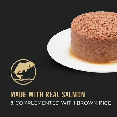 Show full view: Purina Pro Plan Complete Essentials Adult Salmon & Brown Rice Entree Classic Canned Cat Food, 5.5-oz, case of 24 slide 4 of 12
