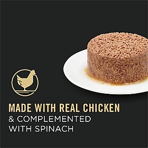 Purina Pro Plan Adult Grain-Free Classic Chicken & Spinach Entree Canned Cat Food, 5.5-oz, case of 24