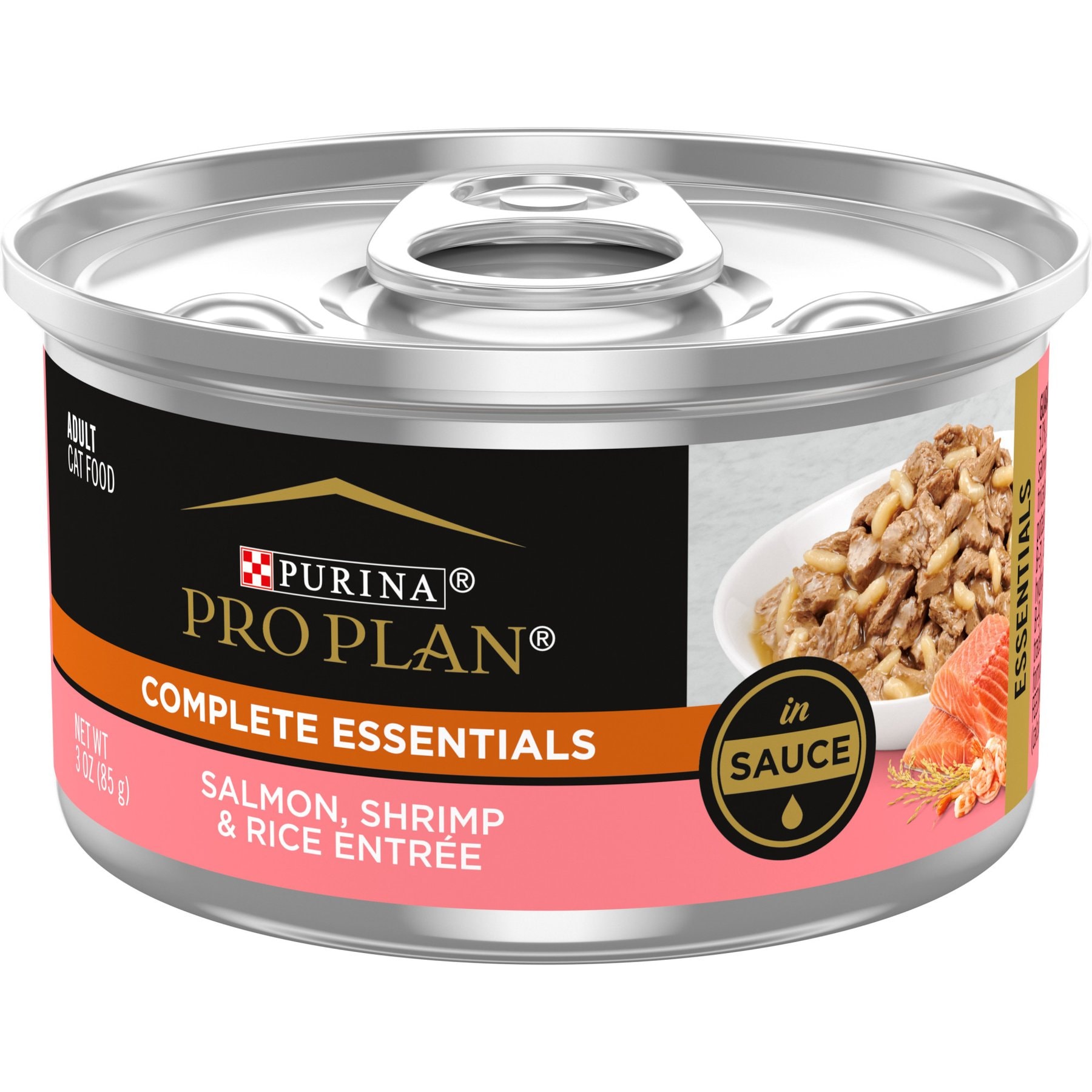 Purina Pro Plan Purina Pro Plan Adult Salmon, Shrimp & Rice Entrée in Sauce Canned Cat Food, 3-oz can, case of 4