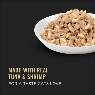 Show full view: Purina Pro Plan Adult Tuna, Shrimp & Rice Entrée in Sauce Canned Cat Food, 3-oz, case of 24 slide 4 of 12
