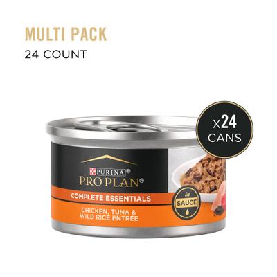 Show full view: Purina Pro Plan Chicken, Tuna & Wild Rice Entree in Sauce Canned Cat Food, 3-oz, case of 24 slide 3 of 12