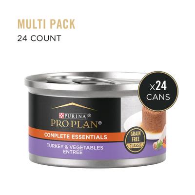 Show full view: Purina Pro Plan Classic Turkey & Vegetables Entree Grain-Free Canned Cat Food, 3-oz, case of 24 slide 3 of 12