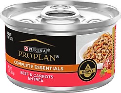 Purina Pro Plan Beef & Carrots Entree in Gravy Canned Cat Food, 3-oz, case of 24