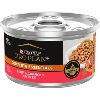 Purina Pro Plan Purina Pro Plan Beef & Carrots Entree in Gravy Canned Cat Food, 3-oz can, case of 4