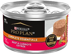 Purina Pro Plan Classic Beef & Carrots Entree Grain-Free Canned Cat Food, 3-oz, case of 24