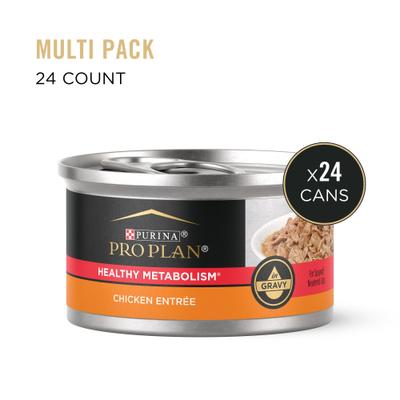 Show full view: Purina Pro Plan Focus Healthy Metabolism Formula Chicken Entrée in Gravy Adult Canned Cat Food, 3-oz, case of 24 slide 3 of 12