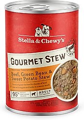 Stella & Chewy's Gourmet Stew Beef with Green Beans & Sweet Potatoes Grain-Free Wet Dog Food, 12.5-oz can, case of 12