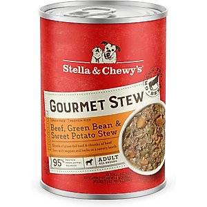 Stella & Chewy's Gourmet Stew Beef with Green Beans & Sweet Potatoes Grain-Free Wet Dog Food, 12.5-oz can, case of 12