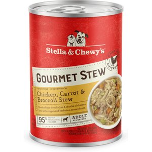 Stella & Chewy's Gourmet Stew Cage-Free Chicken with Carrot & Broccoli Grain-Free Wet Dog Food, 12.5-oz can, case of 12