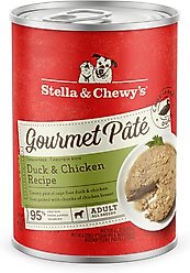 Stella & Chewy's Gourmet Pate Cage-Free Duck & Chicken Grain-Free Wet Dog Food, 12.5-oz can, case of 12