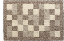 Zarkea Modern Checkerboard Indoor/Outdoor Washable Area Rug, Brown, 18 x 47-in slide 2 of 9