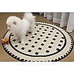 Show in main carousel: Zarkea Modern Round Washable Rug, Black/Cream, 39 x 39-in slide 6 of 9