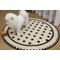 Show in main carousel: Zarkea Modern Round Washable Rug, Black/Cream, 39 x 39-in slide 6 of 9