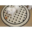 Show in main carousel: Zarkea Modern Round Washable Rug, Black/Cream, 39 x 39-in slide 4 of 9