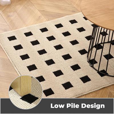Show full view: Zarkea Modern Geometric Indoor/Outdoor Washable Area Rug, Beige, 20 x 32-in slide 6 of 9