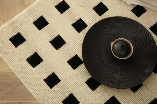 Show full view: Zarkea Modern Geometric Indoor/Outdoor Washable Area Rug, Beige, 20 x 32-in slide 3 of 9