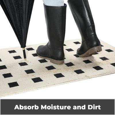 Show full view: Zarkea Modern Geometric Indoor/Outdoor Washable Area Rug, Beige, 20 x 32-in slide 8 of 9