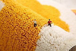 Zarkea Ultra-Soft Microfiber Washable Oval Area Rug, Yellow/White, 20 x 32-in slide 2 of 9