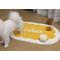 Show in main carousel: Zarkea Ultra-Soft Microfiber Washable Oval Area Rug, Yellow/White, 20 x 32-in slide 4 of 9
