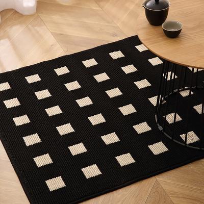 Show full view: Zarkea Modern Geometric Indoor/Outdoor Washable Area Rug, Black, 20 x 32-in slide 3 of 9